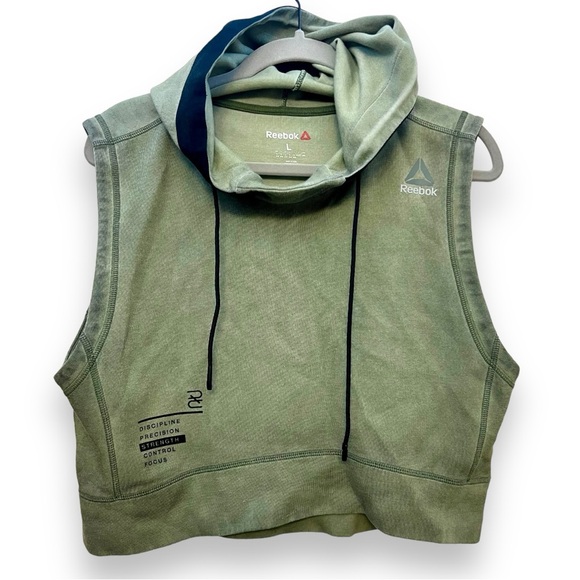 Reebok Tops - Reebok combat sleeveless cropped hoodie